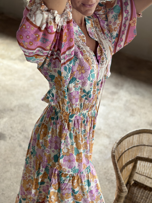 Jaase Jasmine Midi Dress Owens Print