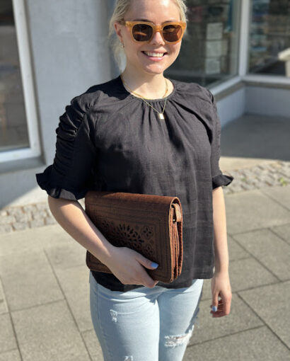 Ella & Il Hanne Linen top Black