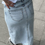 My Essential Wardrobe Louis Wrap Skirt Light Blue Retro