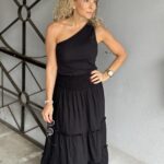 Basicapparel Ludmilla One Shoulder Top Black