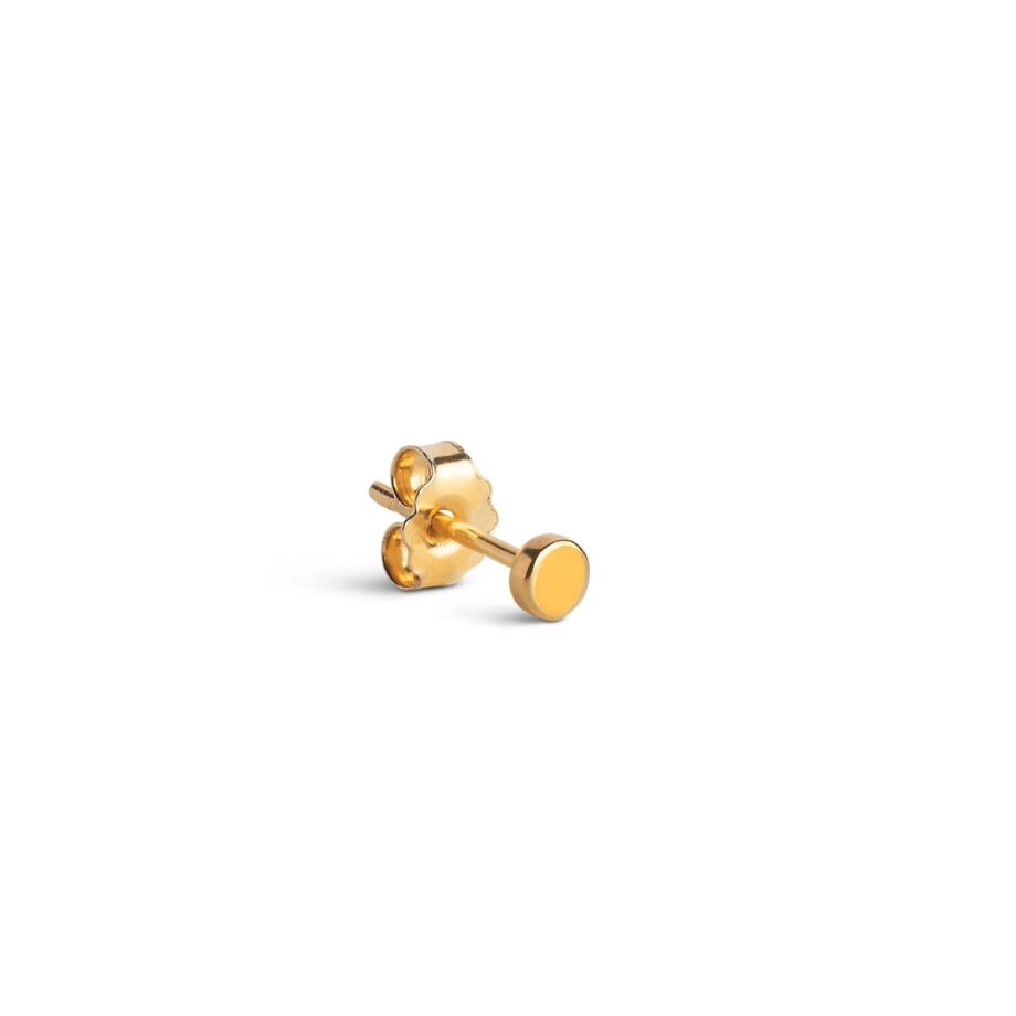Enamel Dot Orange Stud