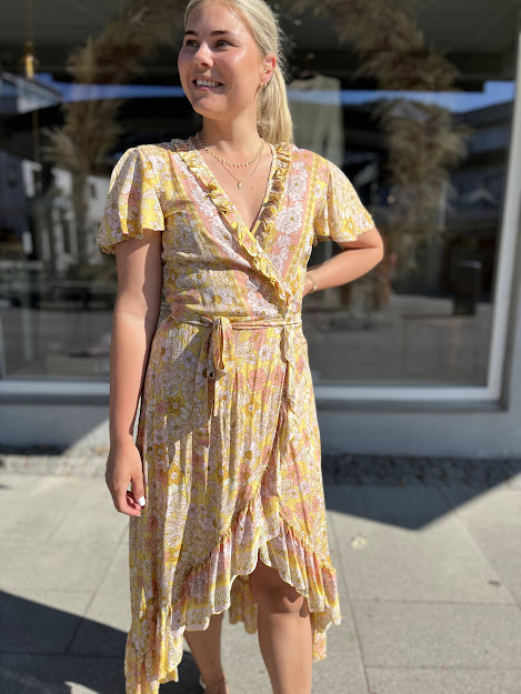 daydrm Sienna Dress Butterfly Peony Yellow