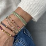 IBU Jewels Armbånd Lulu 5 Stone Bamboo Green FU