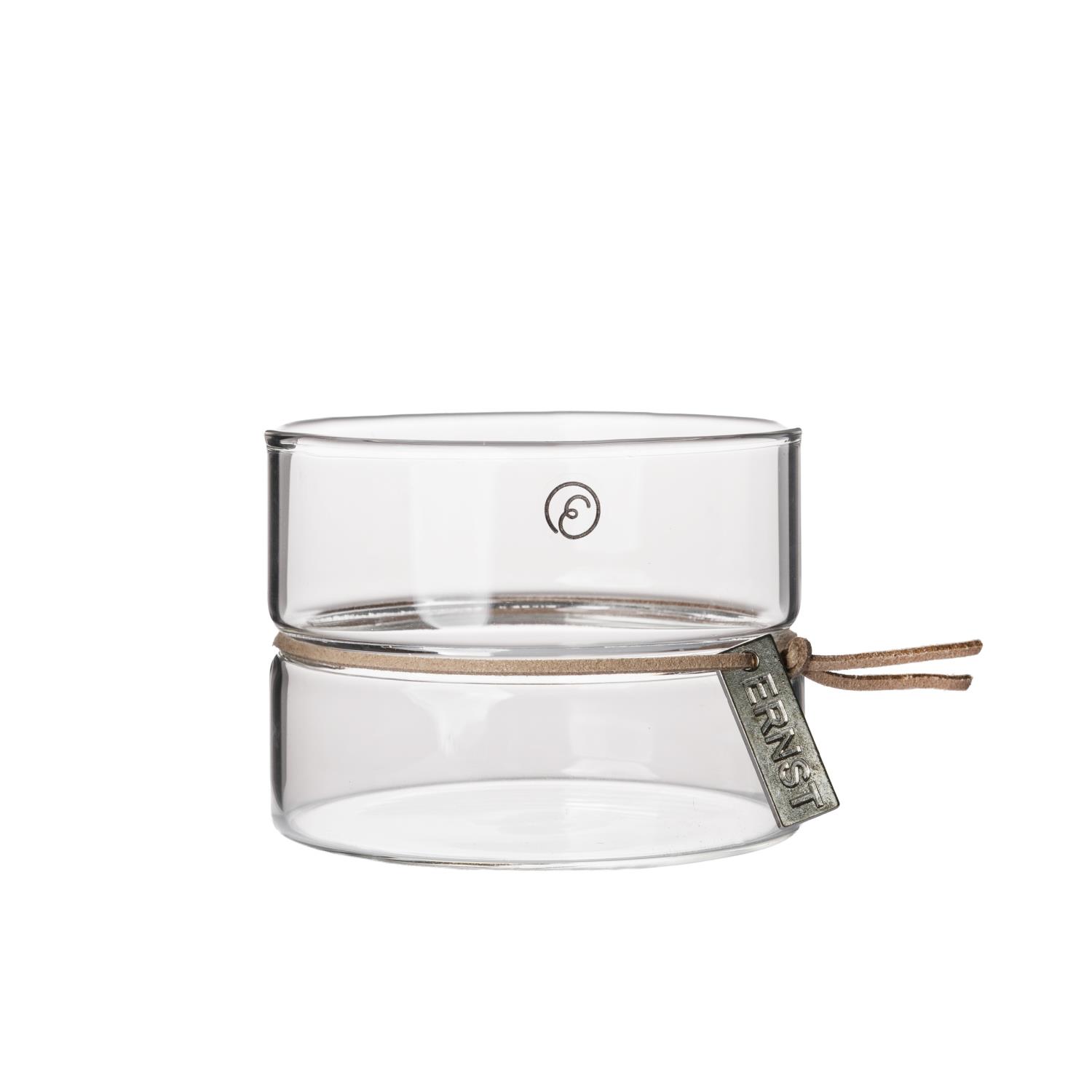 ERNST Telysholder i Glass – Klar 6 cm
