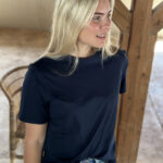 Rue De Tokyo Trish Light Cotton Jersey Tskjorte Navy