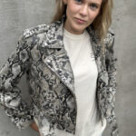 Selected Femme Fidina Short Leather Biker Jacket
