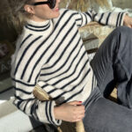 Selected Femme Ras Stripe Knit High Neck