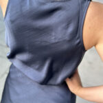 Noe Noir Merle Heavy Sateen Top Midnight Blue