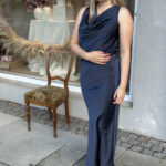 Noe Noir Merle Heavy Sateen Top Midnight Blue