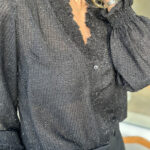 Neo Noir Brielle Glitter Blouse Black