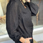 Neo Noir Brielle Glitter Blouse Black