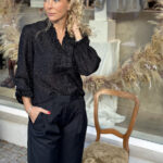 Neo Noir Brielle Glitter Blouse Black