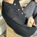 YAS Liva Knit Cable Cardigan Black