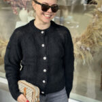 YAS Liva Knit Cable Cardigan Black