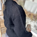 YAS Liva Knit Cable Cardigan Black