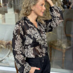 Neo Noir Cobie Elderflower Blouse Black