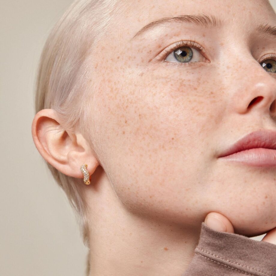 Enamel Copenhagen Hoops, Sparkling Curve Large