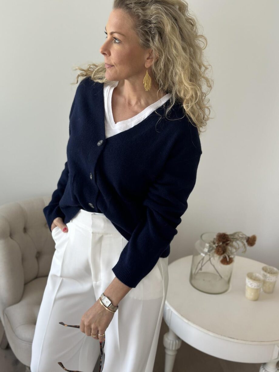 Baceapparel Lise Pocket Cardigan Sky Captain