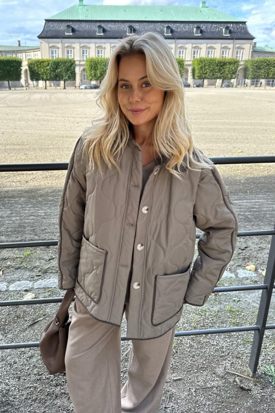 BY IC Josie Quilted Jacket Army/Brown