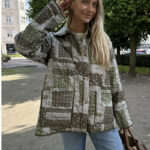 BY IC Quilted Jacket Green Graphic