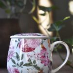 Trend Design Krus m lokk og sil, gaveeske, rosa blomster