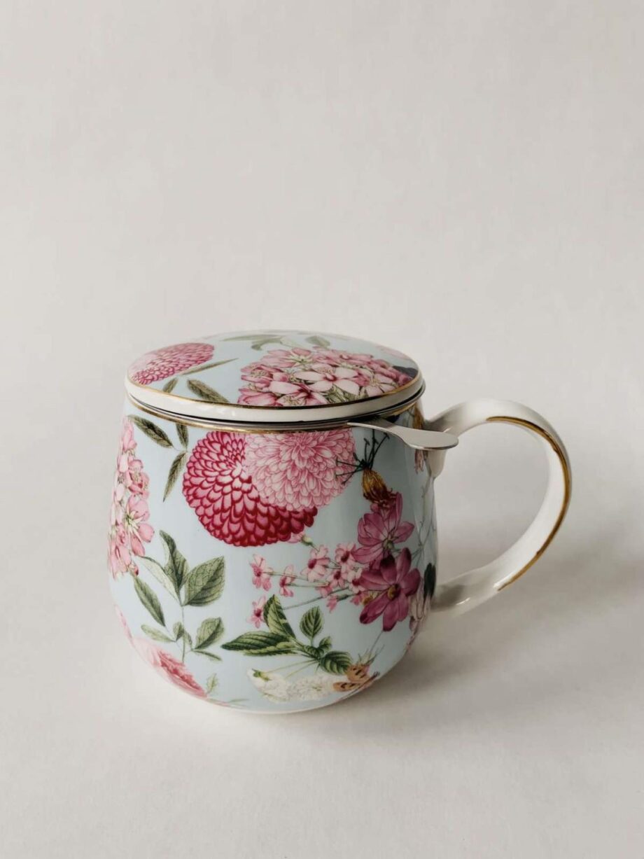 Trend Design Krus m lokk og sil, gaveeske, rosa blomster