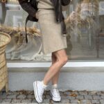 Six Ames Isa Beige Melange Skirt Raccoon