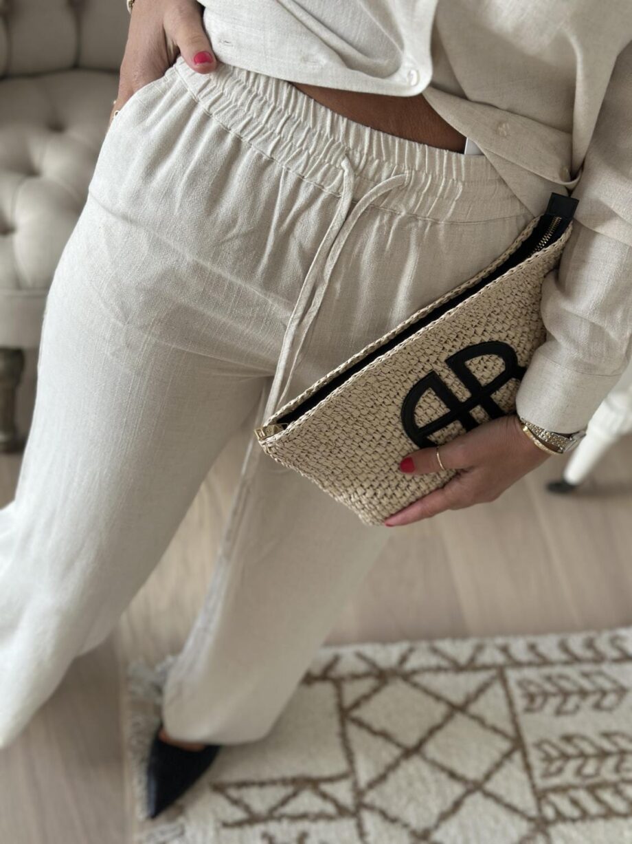 Selected Femme Gulia Long Linen Pant Sandshell