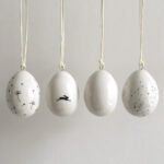 East of India Porcelain egg-Bunnies