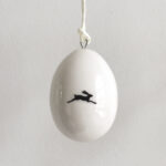 East of India Porcelain egg-Bunnies