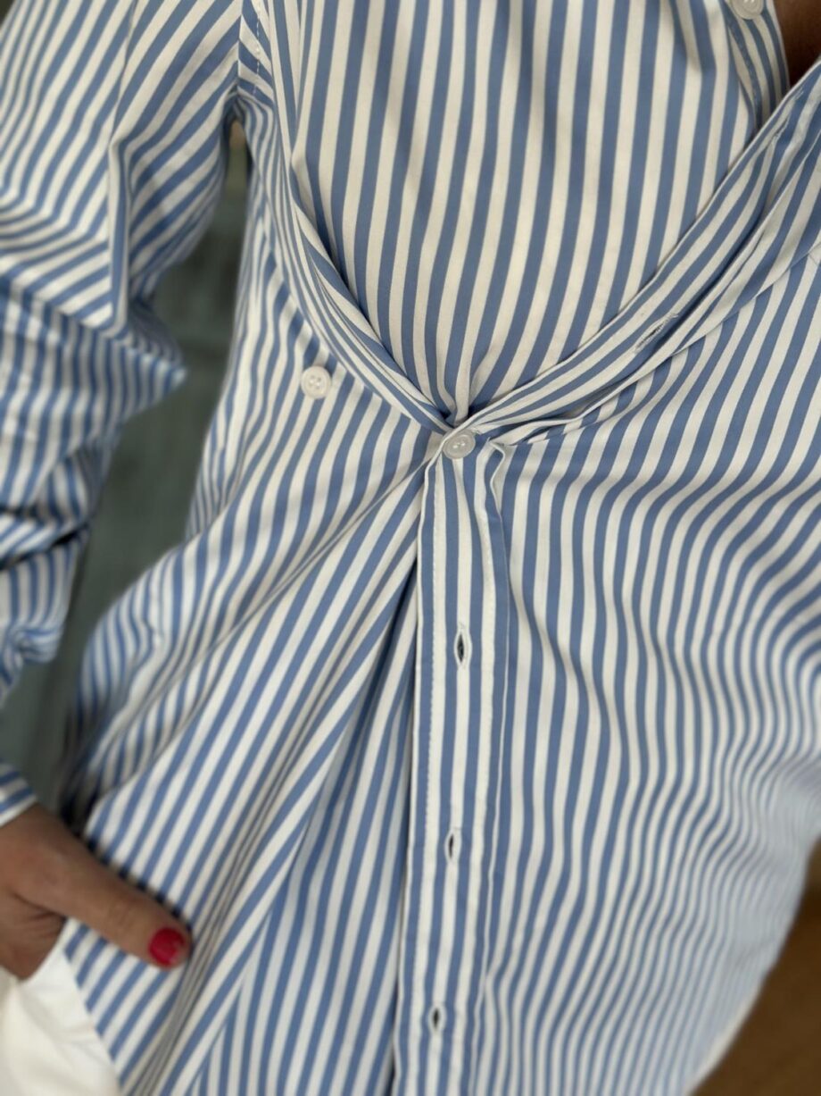 Tomorrow Denim Moussa Transforming Shirt Striped