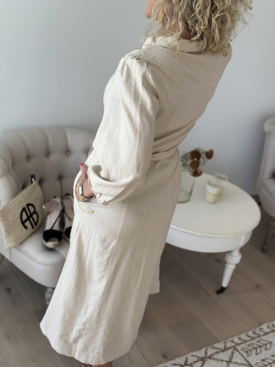 YAS Flaxy Linen Dress Birch