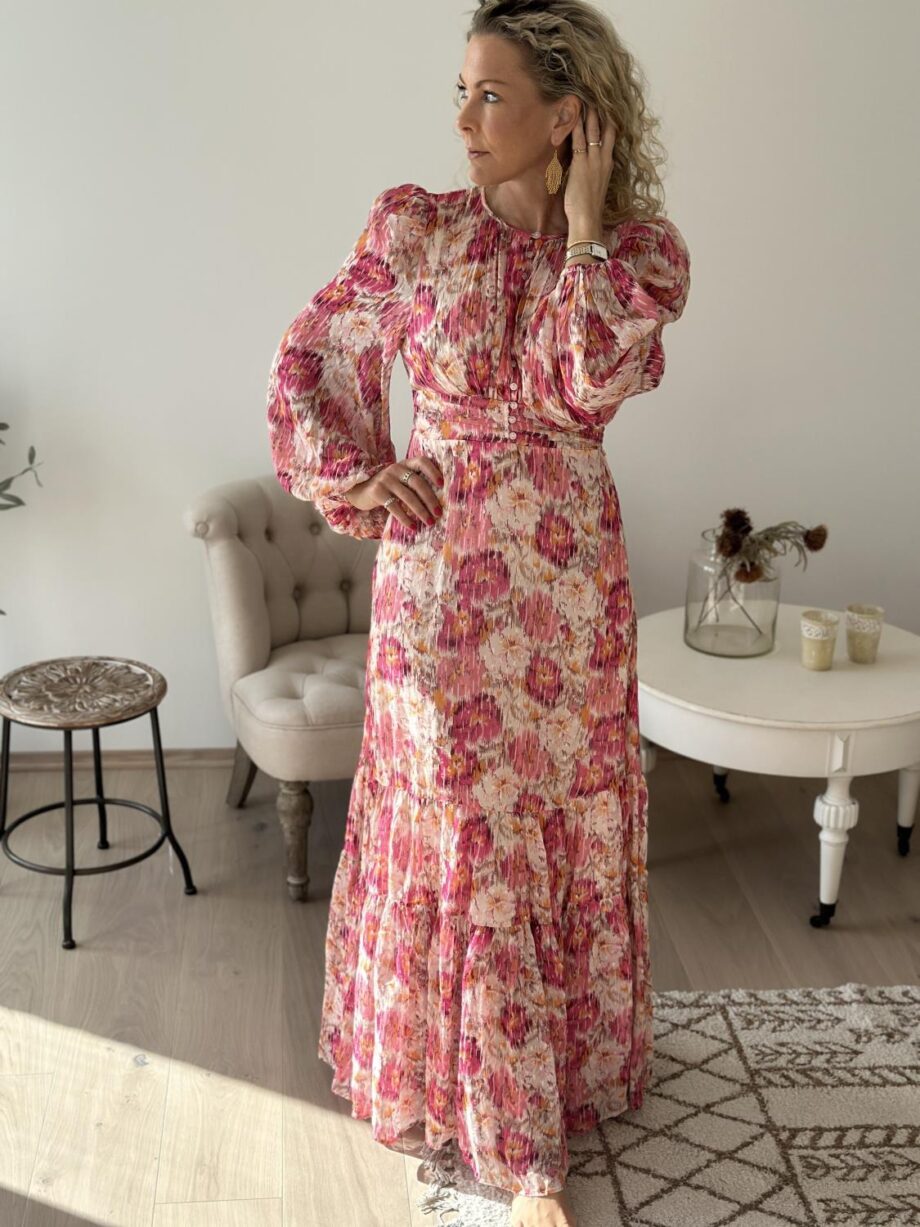 byTiMo Dotted Georgette Gown Brushed Blossom