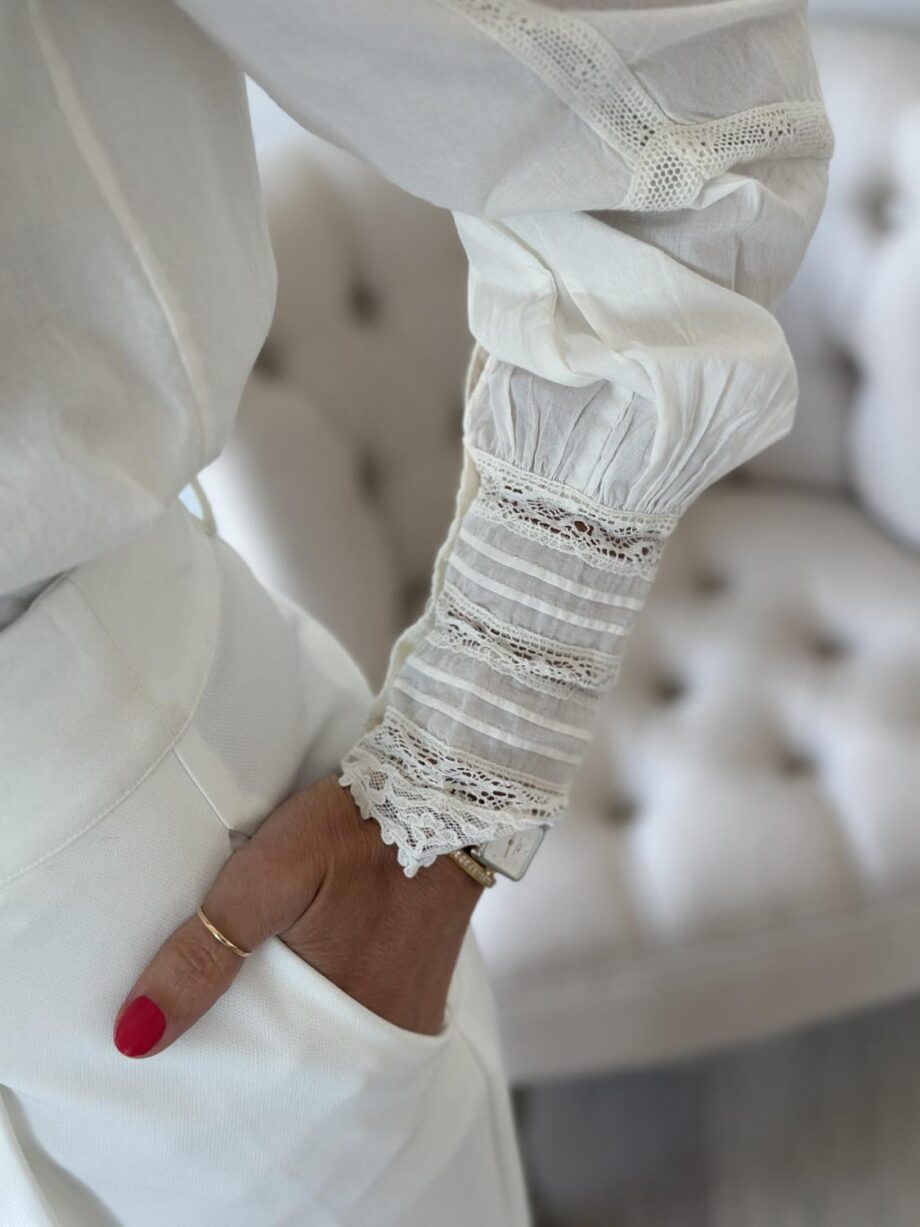 Pia Tjelta Ollie Cotton Lace Blouse White