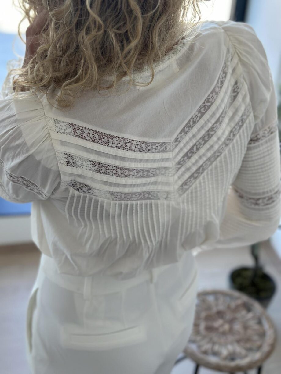 Pia Tjelta Ollie Cotton Lace Blouse White