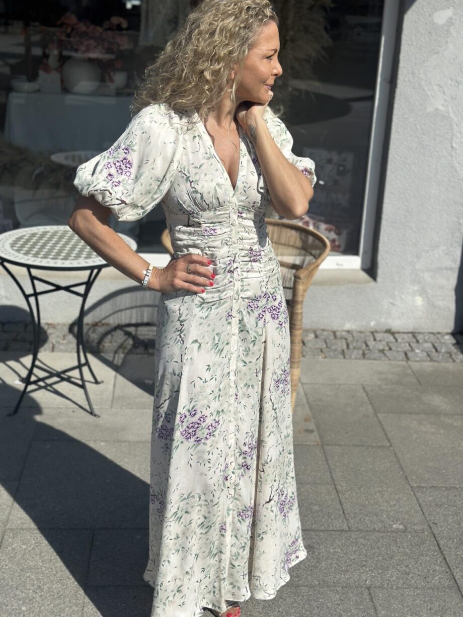 ByTiMo Crepe Satin Rouching Gown Dreamy Lilac