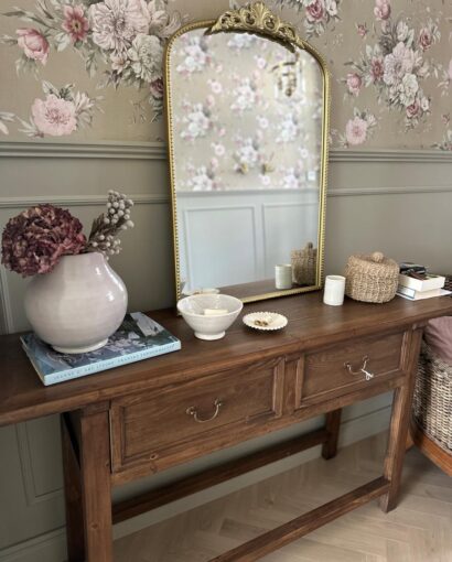 Chic Antique Speil i messing H91/L61/B3