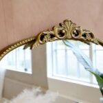 Chic Antique Speil i messing H91/L61/B3