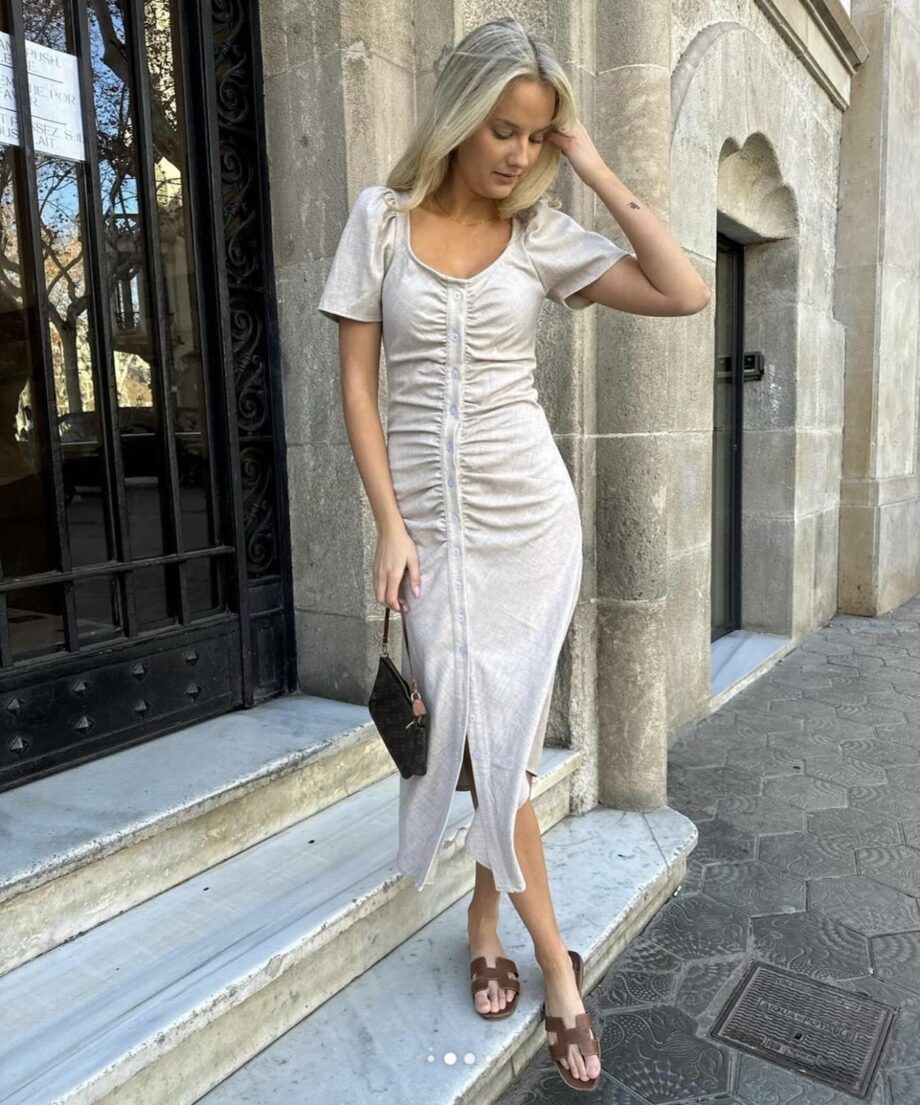 BY IC Merle Long Dress Linen