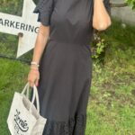 Selected Femme Kelli Ankle Broderi Dress Black