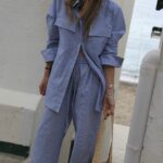 My Essential Skye Wide Pant Blue Striped