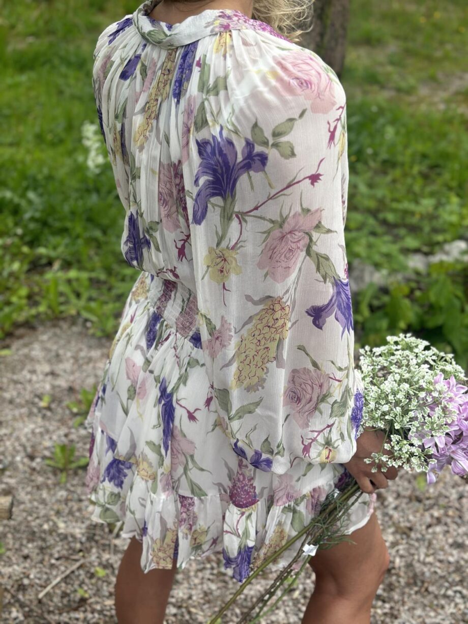ByTiMo Chiffon Mini Dress Flower Garden