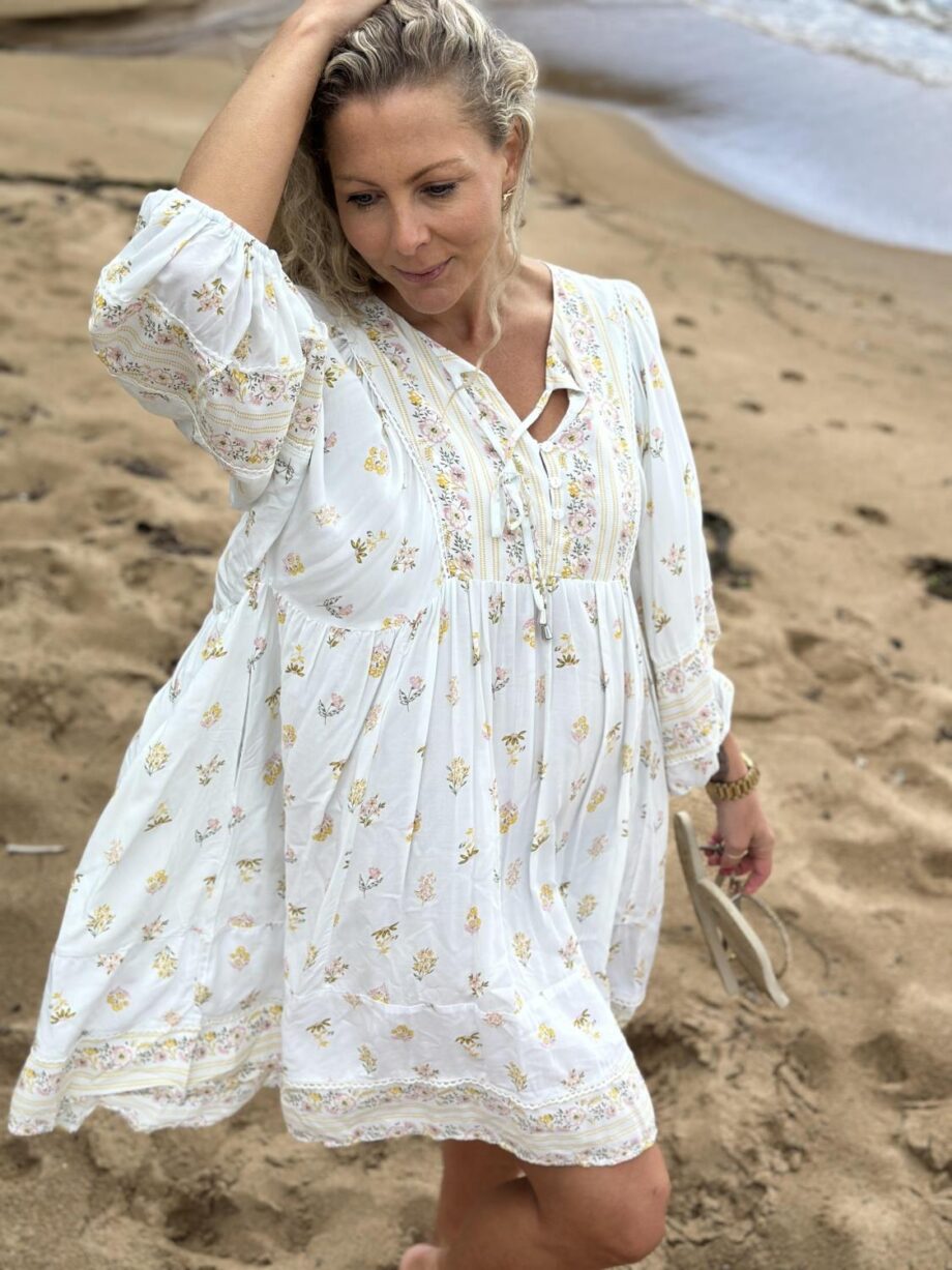 Jaase Lemon Myrtle Adela Mini Dress