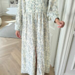 BYIC Adelic Maxi Dress White Blue Print