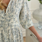 BYIC Adelic Maxi Dress White Blue Print