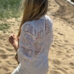 Neo Noir Adela Big Embroidery Blouse White Farsund