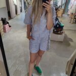 Neo Noir Shady Stripe Shorts Light Blue