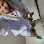 Neo Noir Shady Stripe Shorts Light Blue