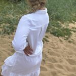 Neo Noir Bekka Linen Skirt White