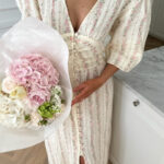 BY IC Adel Maxi Dress Light Pink Flower Print